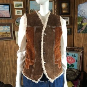 Vintage Leather Suede Vest